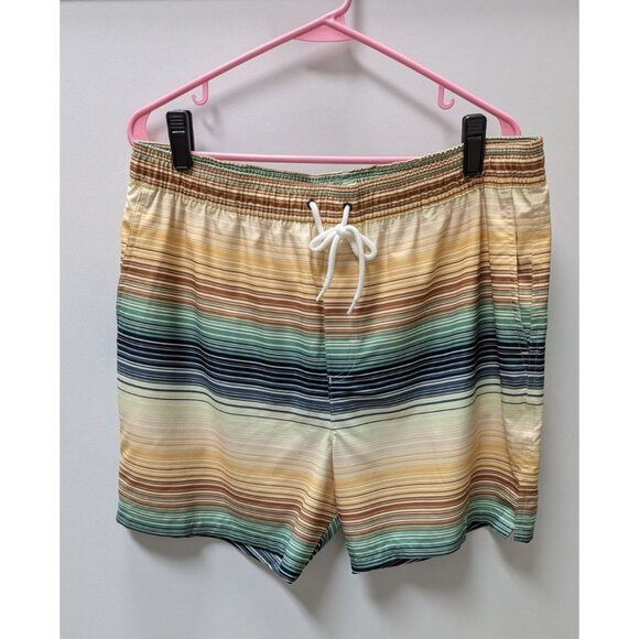 MeUndies Other - MeUndies Multicolor Striped Lined Swim Shorts